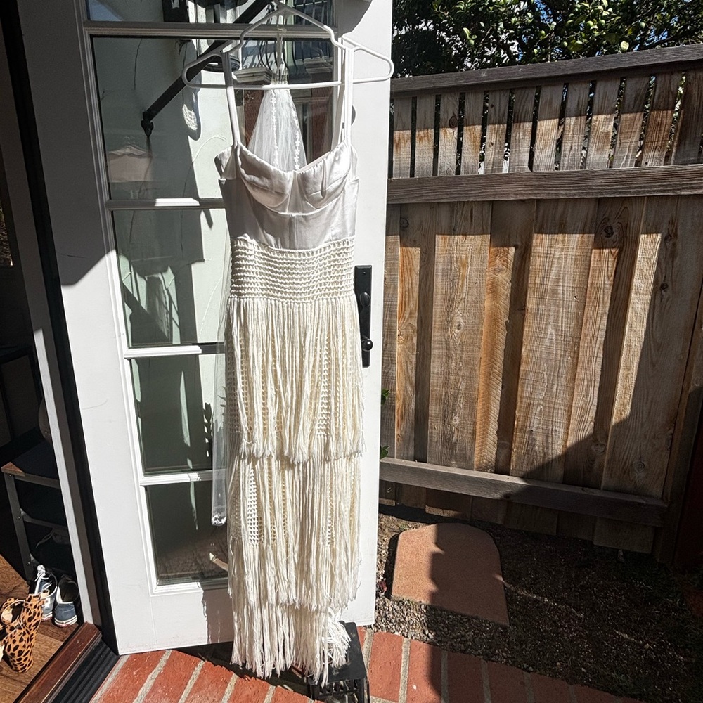 Bustier Dress with Crochet Fringe - Picture 5 of 12